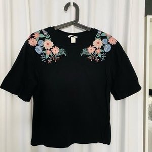 H&M Embroidered Tee